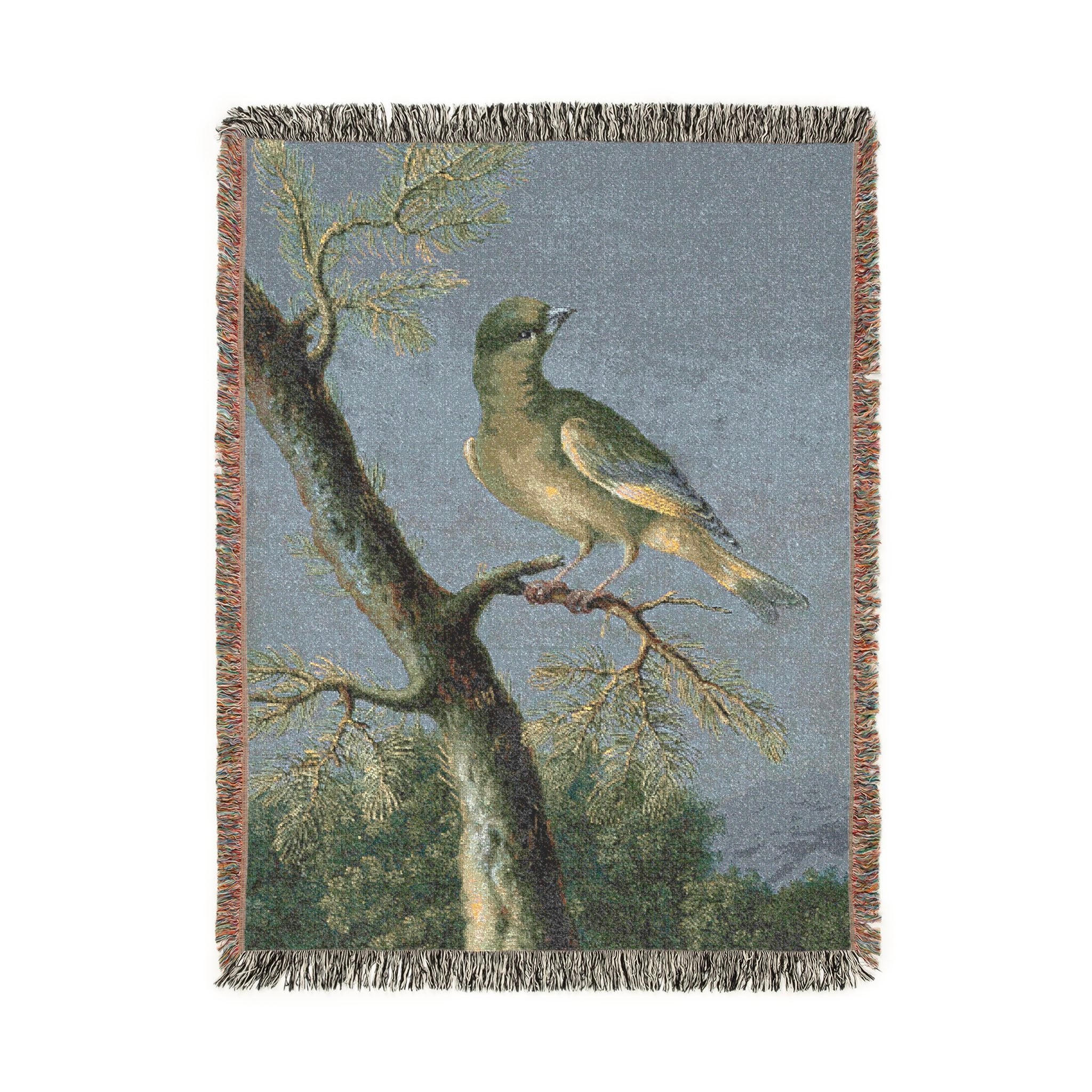 greenfinch on the perch