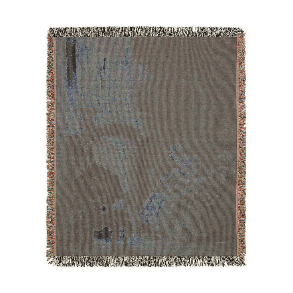 before the fireplace